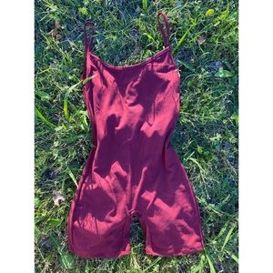 Baddieville Maroon Romper